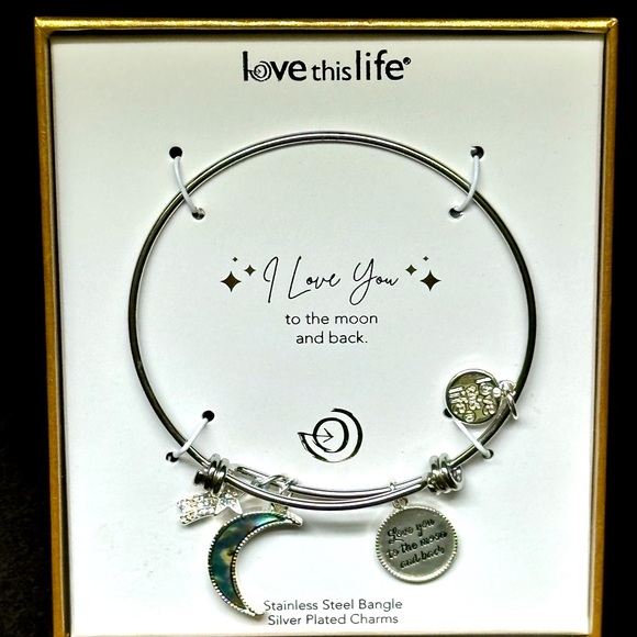 NEW "I Love You" Silver Charm Bracelet - Picture 1 of 4